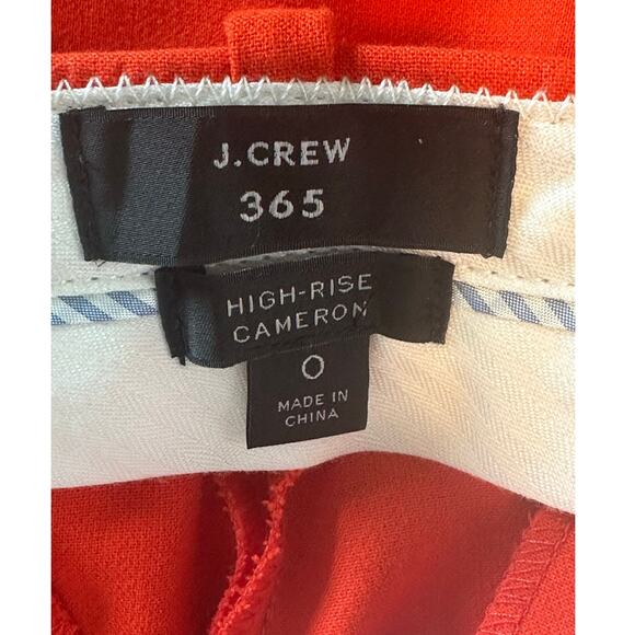 J.Crew orangy red high rise Cameron pants size 0 - Picture 3 of 10